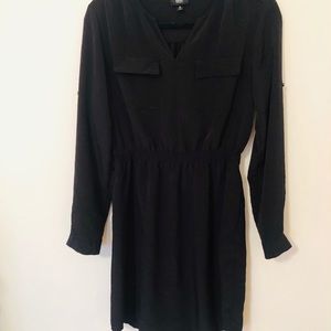 Classic black shirt dress